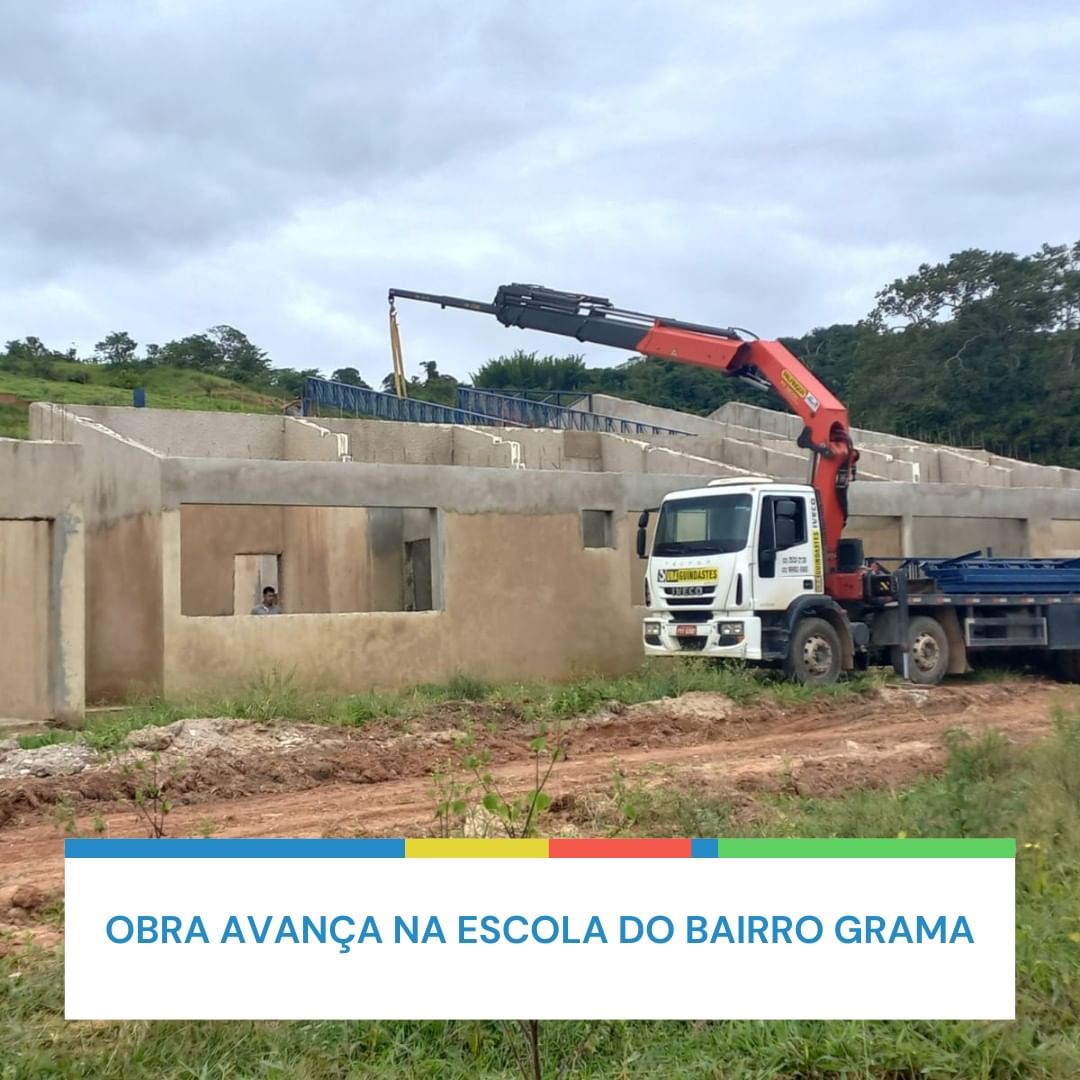 Obra avança na Escola do Bairro Grama
