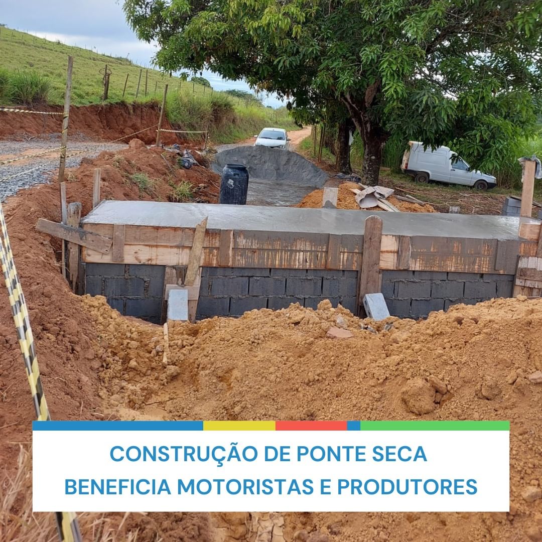 Construção de ponte seca beneficia motoristas e produtores 