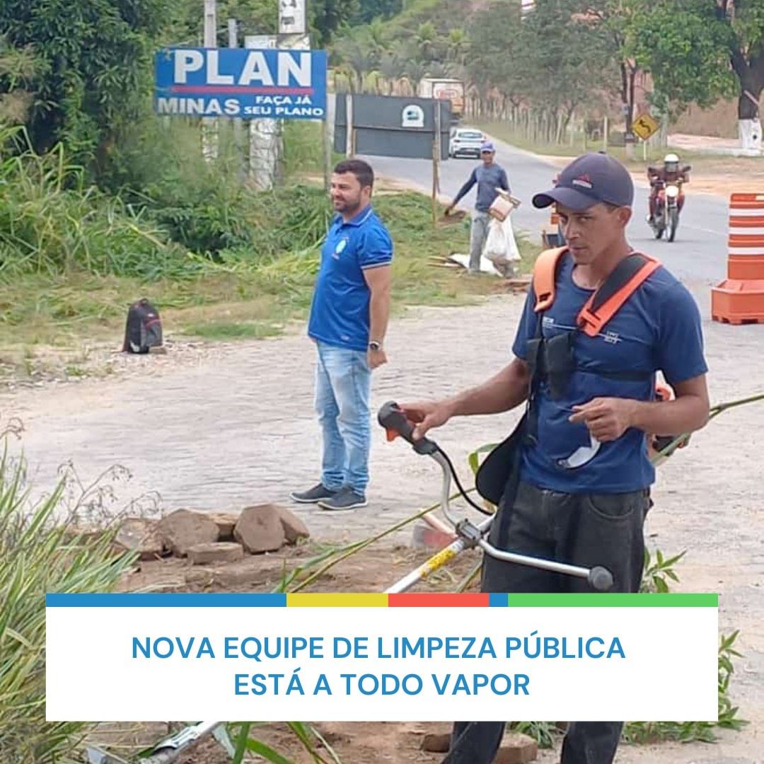 Nova equipe de limpeza pública está a todo vapor