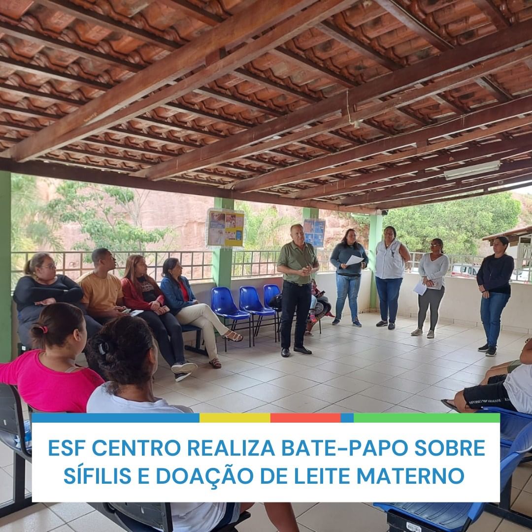 ESF Centro realiza bate-papo sobre sífilis e doação de leite materno