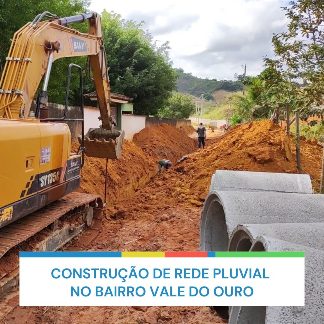 Construção de rede pluvial no bairro vale do ouro 