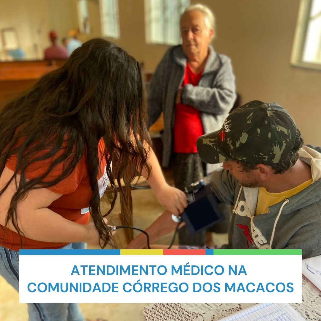 Atendimento médico na comunidade Córrego dos Macacos