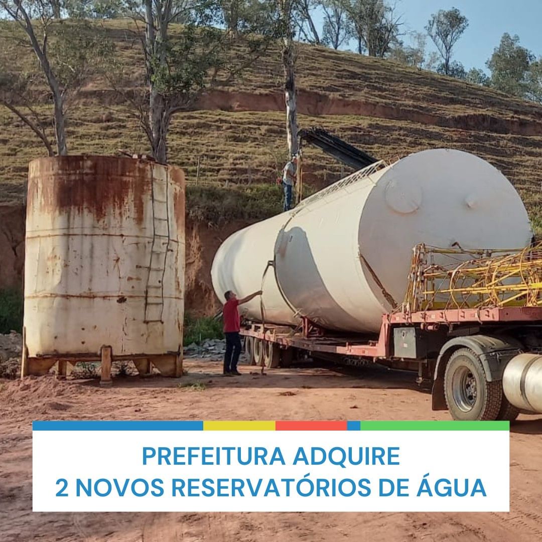Prefeitura adquire 2 novos reservatórios de água