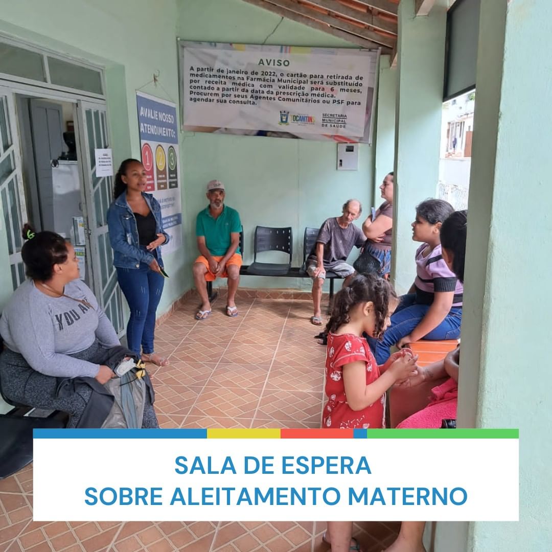 Sala de espera sobre aleitamento materno