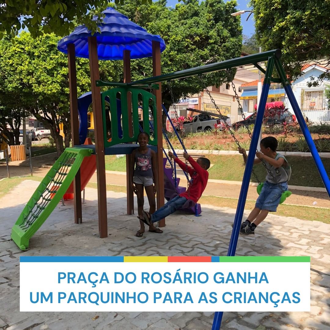 Praça do Rosário ganha um parquinho para as crianças 