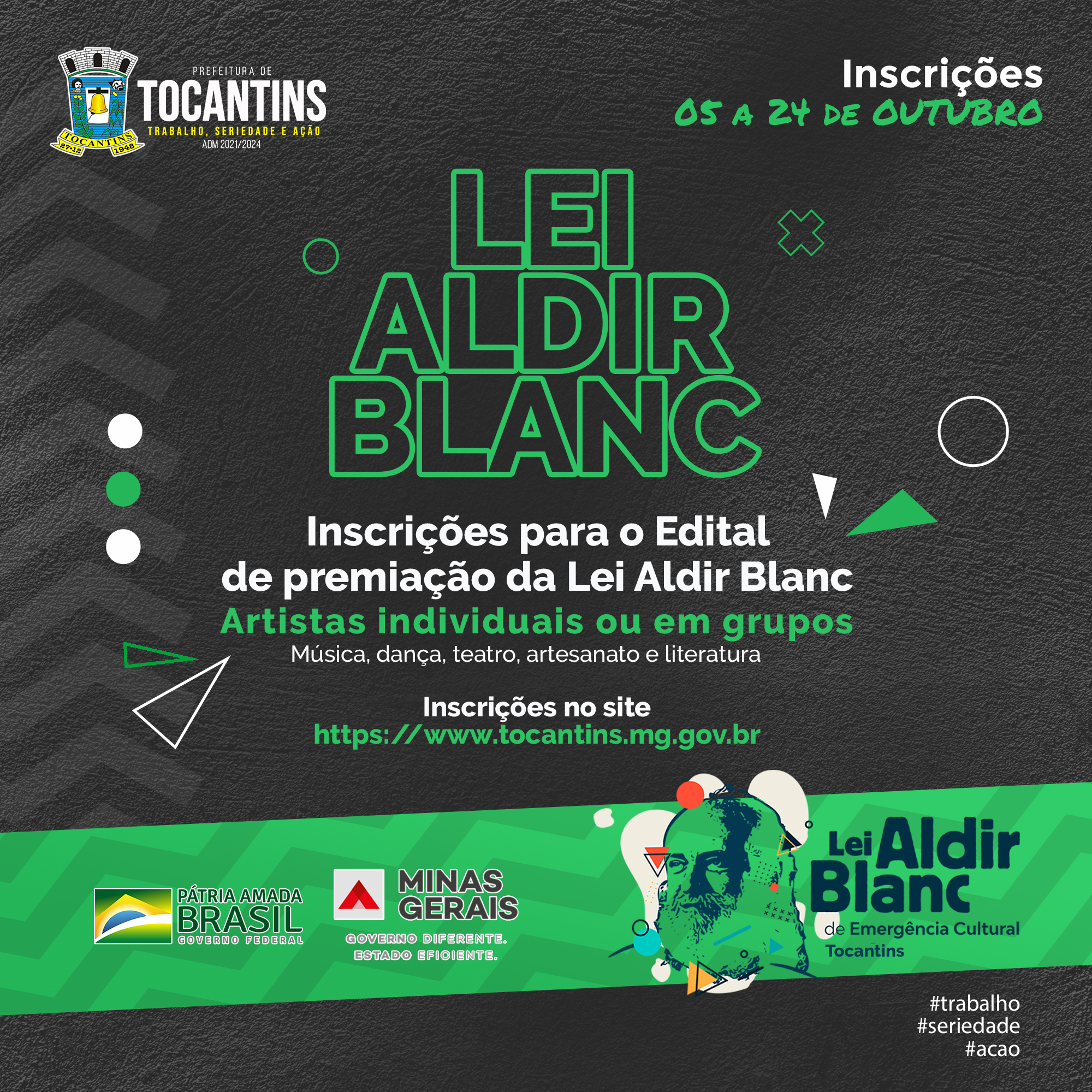 Lei Aldir Blanc - Inscrições de 05 a 24 de outubro